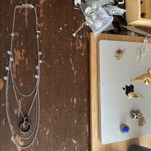 32” Multi strand Dad’s Glam Brutalist Necklace